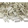 Perlin Set di 3300 Perline in Vetro, Bugle e Tubo, Argento Metallizzato, 6 x 2 mm