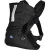 CHICCO EasyFit - Marsupio Neonato Morbido Zaino Porta Bebè da 0+M fino a 9Kg con Supporto Testa e Collo colore Nero