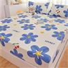 Odot Set Lenzuolo e Federa, Lenzuolo Coprimaterasso con Angoli profondità Lenzuola sotto per Bambino Adulto, Singolo Matrimoniale e Una Piazza e Mezza (90x200x30cm,Petali Blu)