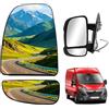 Convitex Vetro Specchio, Specchio Esterno Retrovisore Riscaldabile per Fiat Ducato Citroen Jumper Peugeot Boxer 2006-2023, Sinistro SX Lato Conducente