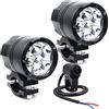 Biqing 60 W Faro Moto Luci Aggiuntive LED, 2 fari anteriori supplementari per moto 12 V/24 V Anti Nebbia Proiettore Spot per Truck Moto Quad Scooter Con 22 mm Moto Interruttori