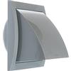 Steinberg14 Griglia di Protezione Dagli Agenti Atmosferici, Ø 125 mm, con Valvola Antiritorno, Protezione Dalle Intemperie, Grigio