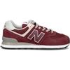 NEW BALANCE 574 Sneaker uomo rossa in suede