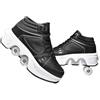 preyrocbirds Scarpe con Rotelle, Pattini a Rotelle, Retrattile Quad Skate Pattini Scarpe, Outdoor Multisport Scarpe da Skateboard, Scarpe da Ginnastica con Ruote per Ragazzi Ragazze