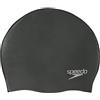 Speedo Unisex Adulto Plain Moulded Silicone Cap Cuffia da nuoto, Nero, Taglia Unica