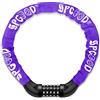 SPGOOD Lucchetto bici antifurto con numeri e catena rinforzata(Viola)