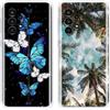 SEHEYA 2 Pezzi Custodia per Samsung Galaxy A52s / A52 4G 5G Cover Aesthetic Disegni Fantasia Silicone Bumper Case Ultra Sottile TPU Morbido Antiurto Protettiva Custodie, Farfalla Estate