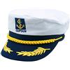 Dibotell Cappello da Capitano Regolabile per Bambini - Cappello da Festa con Berretto da Marinaio Bianco per Cosplay e Viaggio in Mare