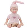 IVITA Tutto il corpo in silicone Reborn Baby Bambola Aperta Bocca Neonato Bambola Gemelli Bambola Può Mangiare Ciuccio Ragazza (17cm)