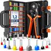 SOMELINE Set di Puntalini, 24 Tipi [0,25-10mm²] Capicorda Elettrici a Crimpare, Pinza Crimpatrice Capicorda, Pinza Capicorda, Crimpatrice Puntalini, Attrezzi Elettricista, Kit Elettricista