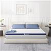 Avenco Topper Memory 140x200, Topper Matrimoniale Altezza 7.5 cm, Coprimaterasso in Schiuma di Memoria di Gel, Schiuma Rinfrescante in Fibra di Bambù, Lavabile, Sfoderabile, Altamente Traspirant