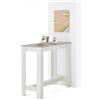 Stella Trading Modesto-Tavolino da Bar in Rovere Effetto Sonoma, Moderno per Cucina e Sala da Pranzo, Legno ingegnerizzato, Cemento/Bianco, 115 x 103 x 50 cm