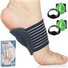 Ailaka 2 paia di supporti imbottiti a compressione per fascite plantare, per alleviare il dolore e dolori ai piedi piatti, spina calcaneare