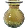 DRW Vaso da tavolo in vetro conea marrone e naturale 14x14x19 cm
