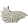 DRW Vaso da tavolo a forma di conchiglia astratta in ceramica grigio 39x14x24 cm