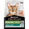Purina Pro Plan Sterilised Renal Plus Crocchette Gatti Adulti Ricco in Salmone 3kg