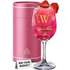 CROWNLY CRYSTAL® Bicchieri Vino - Regalo Compleanno e Laurea Donna, Idee Natale, Per Amico, Moglie, Casa - Personalizzati, Originali e Utili (W)