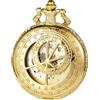 TREEWETO Orologio da tasca da uomo con catena, design retrò, vintage, anticato, meccanico, numeri romani, per papà, nonno, compleanno, Natale, argento, Vintage