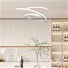 STARRYOL Lampada a Sospensione a LED, Lampadario Circolare da Ristorante, Lampada da Soffitto dal Design Irregolare Minimalista per Camera da Letto, Soggiorno - Luce Bianca da 68 Watt