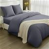 Utopia Bedding Set Copripiumino da 4 Pezzi - Copripiumino 200x200cm, Lenzuolo con Angoli 140x20cm, Federe 80x80cm - (Grigio, Matrimoniale)