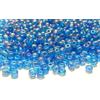 Perlin 1100 perline di vetro da 4 mm, 6/0, perline pony rotonde, perline di rocaille (blu AB trasparente), ROCAILLES 4 mm, 100 g