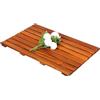 VaeFae Pedana doccia in teak, antiscivolo, idrorepellente, 43.2 x 66 cm