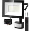 Lightasea Faretto LED da Esterno con Sensore di Movimento, 50W Faretto LED da Esterno Sensore con Telecomando, 5000LM 6500K Farettos LEDs con Sensore Impermeabili IP66 per Giardino, Cortile, Garage