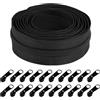 zrfgbxim #5 Cerniera Lampo Lunga 9.3 m, Cerniera Lampo Catena Continua, Cerniera Continua, Cerniere per Cucire, Cerniere Lampo, Zip Cerniere in Nylon per Cucito al Metro, con 20 Pz Terminali, Nero