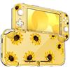 DLseego Custodia Compatibile con Switch Lite - Protettiva in PC, Trasparente con Design Anti-Abrasione e Antigraffio, Girasole