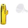 M&M Smartek Set dosatore e imbuto per sniff Snuff Bottle Sniffer, dispenser in metallo con imbuto (oro 1.0)