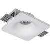 ASIA LED Mondo-Led | Porta Faretto Verniciabile In Gesso GU10 MR16 120 x 120 x 45mm da Incasso Qadrato Conico con Alette Resistenti Cod. 46/T (1x Porta Faretto)