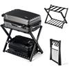 RELAX4LIFE Portavaligia Pieghevole, Portaborse a 2 Ripiani, Portata Massima 70KG, Arredo per Viaggio e Hotel, 68 x 43 x 56 cm (1 Pezzo)
