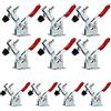 EXLECO 10Pcs Toggle Morsetto GH-201-B morsetti per legno Capacità di Tenuta Antiscivolo Orizzontale a Sgancio Rapido, Attrezzo a Levetta per Attrezzi Pesanti 90 kg 198lbs