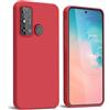 WBWONE Cover per ZTE Blade A53, Anti-Graffio Antiurto Custodia in Morbida Silicone TPU Protettiva Case con Fodera in Tessuto - Rosso