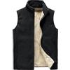 Jamron Uomo Taglie Forti Inverno Caldo Gilet in Pile senza Maniche con Collo Alto Giubbotto Termico con Cerniera e Tasche Grigio 5XL