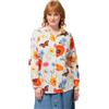 ULLA POPKEN Blusa con Fiori, Farfalle, Scollo Montante e Maniche Lunghe Bianco Neve 46+ 821670200-46+