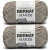 Bernat Maker argilla, 2 confezioni da 250 g 72% cotone 28% nylon, n.5, grosso 290 m, per maglieria, uncinetto e amigurumi