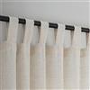 VOILYBIRD Tende semi velate in lino naturale, con passanti per filtrare la luce, eleganti tende e tende per soggiorno, 132 x 240 cm di lunghezza, set di 2 pannelli