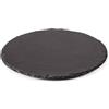 Lacor - 61078 - Piatto Rotondo in Ardesia Naturale, Piatto Vassoio, Antiscivolo, Facile da Pulire, Decorativo, Borchie Antiscivolo, Superficie Antigraffio, Diametro: 40 cm