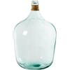 DRW Vaso da pavimento in vetro Yea trasparente e naturale, 37 x 37 x 55 cm