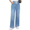 Roskiky Jeans da donna a gamba larga, elasticizzati, in vita elasticizzata, Bell Bottom Baggy Jeans Y2k, Lapis Loft, S