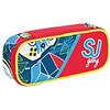 Seven. Astuccio Scuola Organizzato SJ Gang Round Plus Boy Rosso 22x5x9 cm