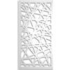 Generic Quadro Traforato per Arredamento Modello Diagonal Small - Pannello in PVC Traforato - Parasole Colore Bianco 47X94 CM