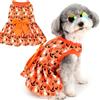 Zunea Vestito di Halloween per cani di piccola taglia, gatti, zucca, fantasmi, pipistrello, ragno, costume di Halloween, gonna morbida per animali domestici, con fiocco, chihuahua, yorkie, arancione,