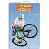 Afie Carta che si apre Vive Saint Nicolas Buona Festa 6 dicembre Bicicletta Casco BMX Freestyle Sport Extreme Boy Adolescente Giovane Uomo Amico Fidanzato Scarpe da Ginnastica alla Moda - Con Busta Bianca