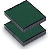 Trodat - Cartucce di Ricambio 6/4924 per Timbri Trodat Printy 4924, 4940, 4724 e 4740, confezione da 2 Tamponi, Colore Verde, Forma Quadrata 40 x 40 mm, Inchiostro Indelebile