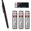 rOtring Matita meccanica 800 0,5 mm 1904447 - nero | 3 ricariche di mine Tikky, HB - 0,5 mm | Gomma B20