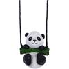 MiOYOOW Ornamento di Altalena per Auto, Panda Decorazione Specchietto Interni Carino Accessorio di Sospensione Automatica per Casa Ufficio Auto