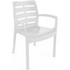 IPAE PROGARDEN Sedia da Giardino in Resina Impilabile 61x56x82 cm colore Bianco - BORNEOWHT