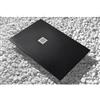 FRASCIO NEW TECNOLOGY Piatto Doccia 65X110 cm Extra Slim Nero In Marmoresina Con Piletta In Omaggio
